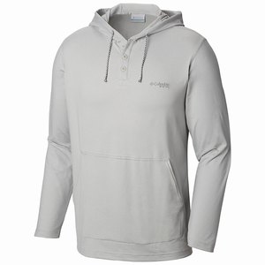 Columbia PFG Slack Tide™ Henley Hoodie Herr Grå (XMJQT8415)